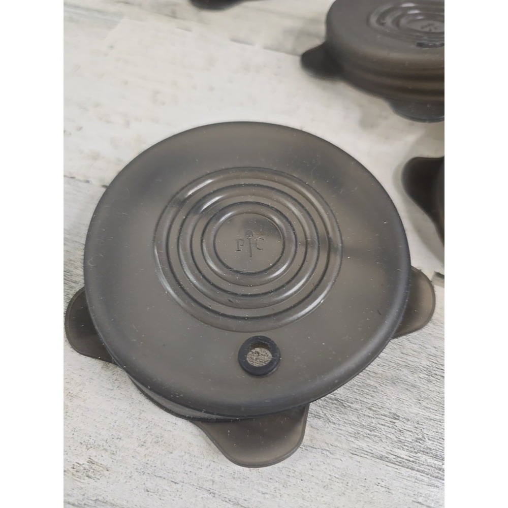Pampered Chef Silicone Stretch Covers Set of 6 Smoke Grey Reusable Bowl Lids